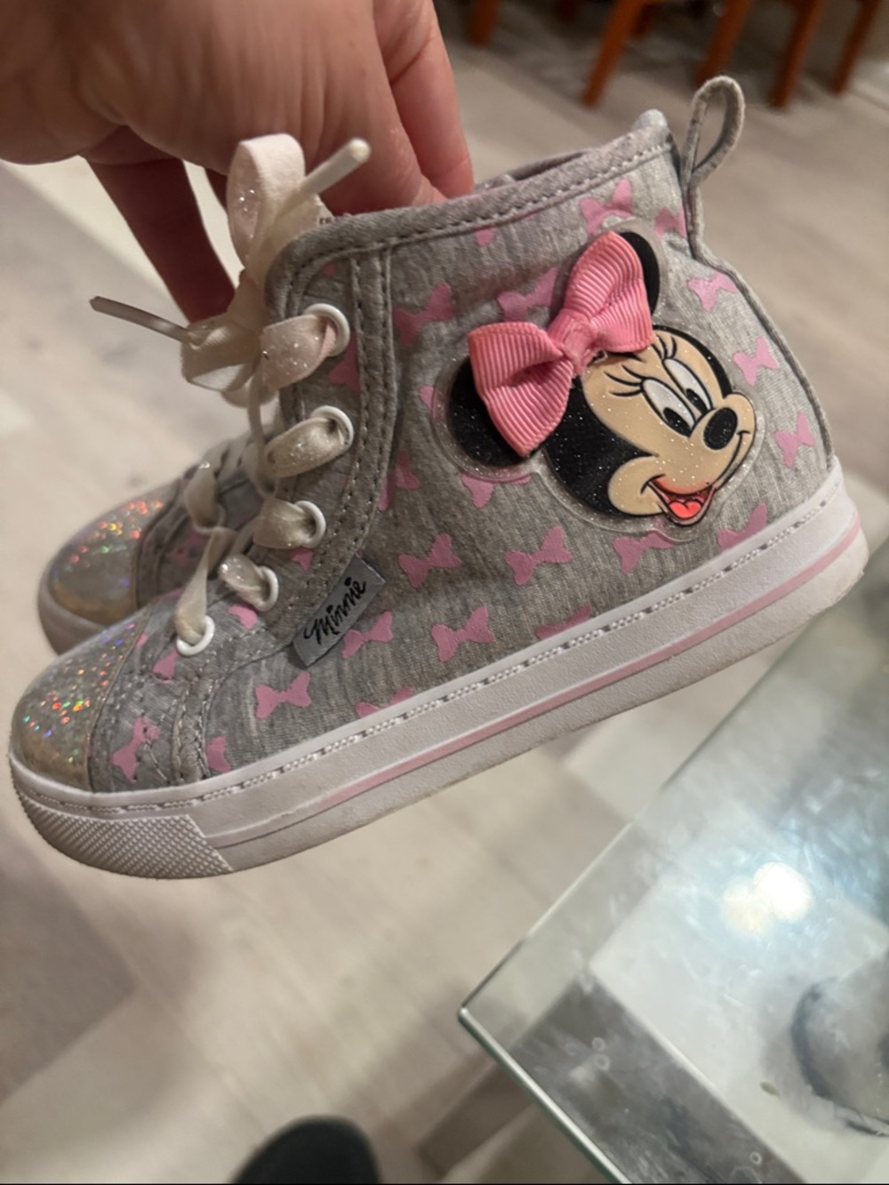 Toddler Girl's DISNEY MINNIE HI-Tops Shoes